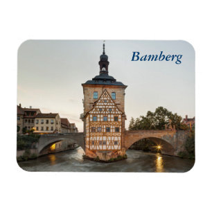 Magnet Flexible Vieux hôtel de ville de Bamberg et pont d'Obere