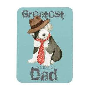 Magnet Flexible Vieux papa anglais de chien de berger