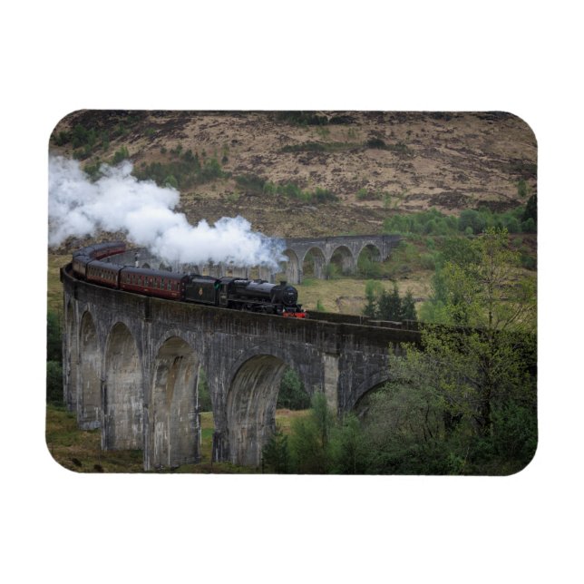 Magnet Flexible Vieux train à vapeur sur le viaduc de Glenfinnan (Horizontal)
