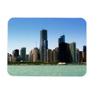 Magnet Flexible View of Chicago skyline by Lake Michigan