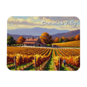 Magnet Flexible Vignoble en Virginie Shenandoah Valley Carte posta