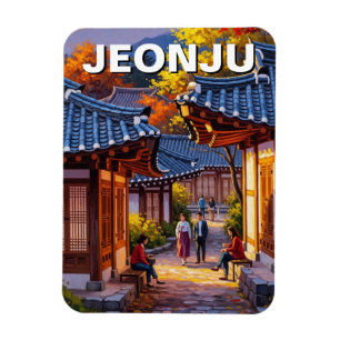 Magnet Flexible Village Hanok de Jeonju Corée du Sud