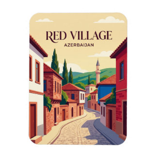 Magnet Flexible Village Rouge Azerbaïdjan