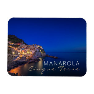 Magnet Flexible Ville de Manarola dans le Cinque Terre le soir