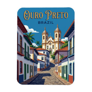 Magnet Flexible Ville historique d'Ouro Preto Brésil