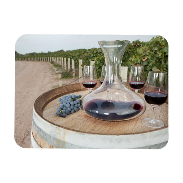 Magnet Flexible Vin Rouge Dans Le Vignoble (Horizontal)