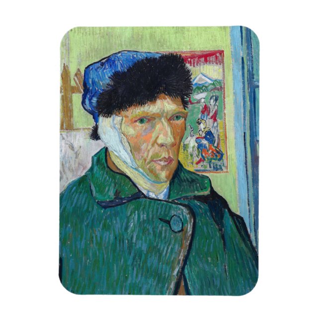 Magnet Flexible Vincent van Gogh - Autoportrait avec oreille bandé (Vertical)