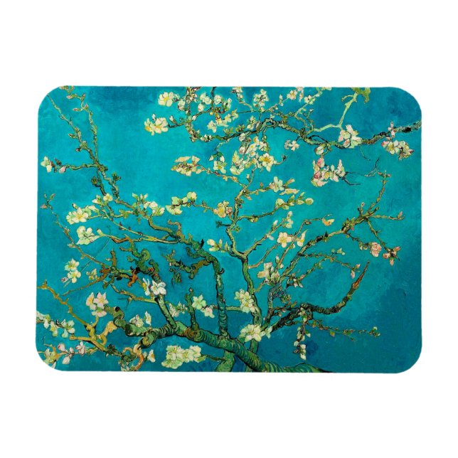 Magnet Flexible Vincent Van Gogh Blossoming Almond Tree Floral Art (Horizontal)