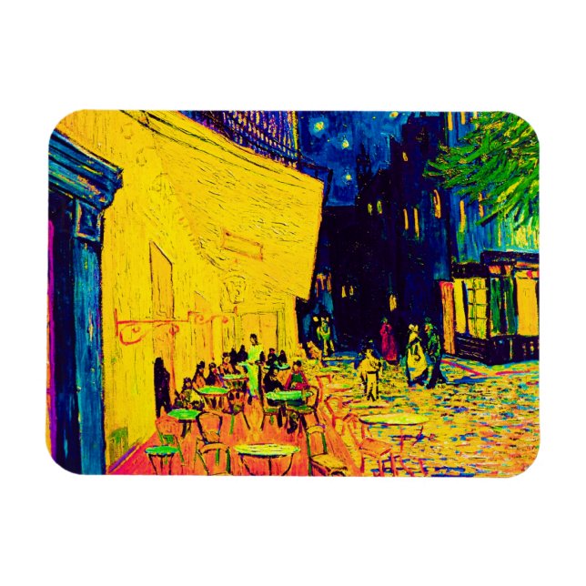 Magnet Flexible Vincent Van Gogh - Café Terrasse Au Night Pop Art (Horizontal)