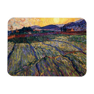Magnet Flexible Vincent Van Gogh - Champ clos avec soleil levant