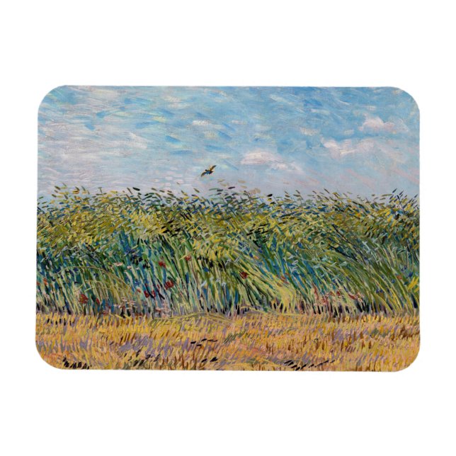 Magnet Flexible Vincent van Gogh - Champ de blé avec une lark (Horizontal)