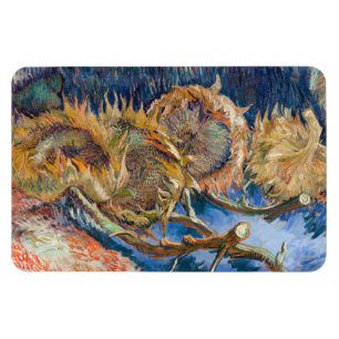 Magnet Flexible Vincent van Gogh - Fleurs de soleil coupées en qua
