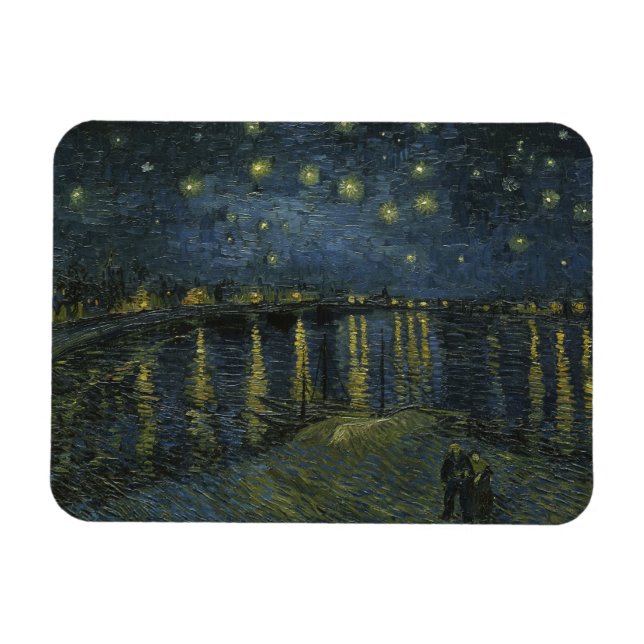 Magnet Flexible Vincent Van Gogh, La nuit étoilée sur le Rhône (Horizontal)