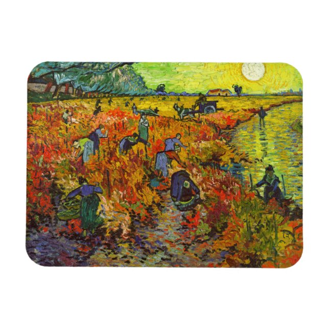 Magnet Flexible Vincent van Gogh - Le vignoble rouge (Horizontal)