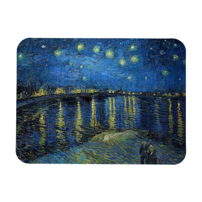 Magnet Flexible Vincent van Gogh - Nuit étoilée sur le Rhône (Horizontal)