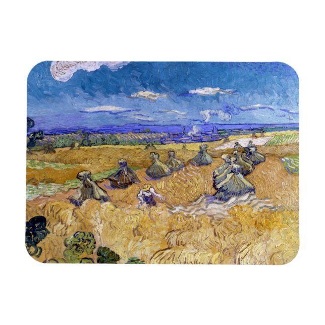 Magnet Flexible Vincent van Gogh - Pile de blé avec les lecteurs (Horizontal)