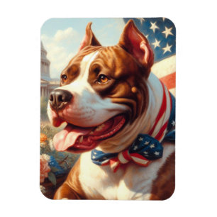 Magnet Flexible Vintage American Pit Bull Terrier Peinture