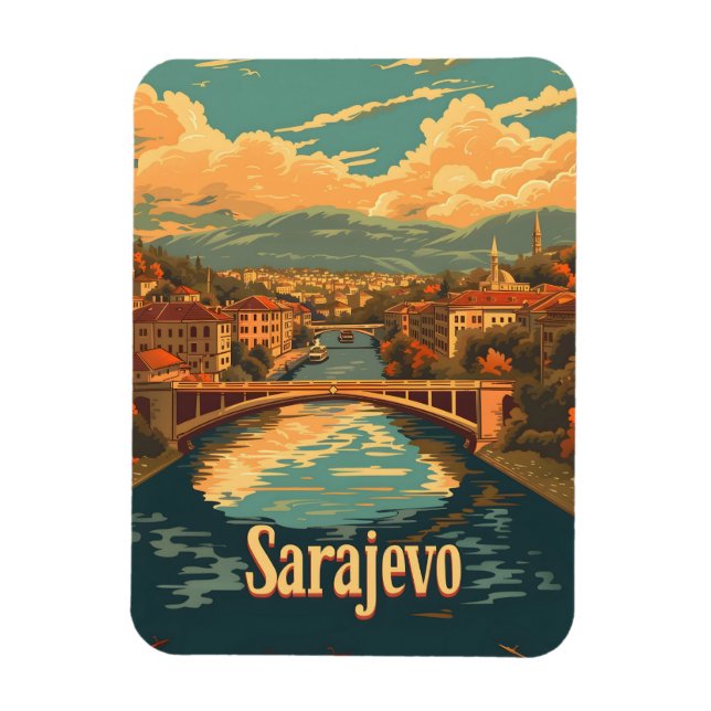 Magnet Flexible Vintage de Sarajevo (Vertical)