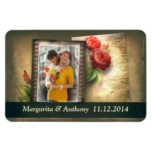 Magnet Flexible vintage enregistrer l'aimant de date avec votre ph