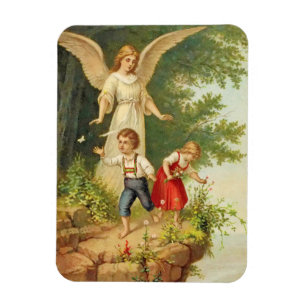 Magnet Flexible vintage gardienne ange enfants cliff