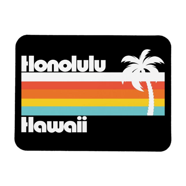 Magnet Flexible Vintage Honolulu Hawaii (Horizontal)