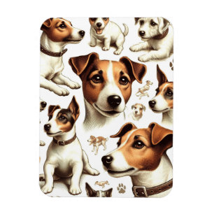 Magnet Flexible Vintage Jack Russell Terrier sans fil