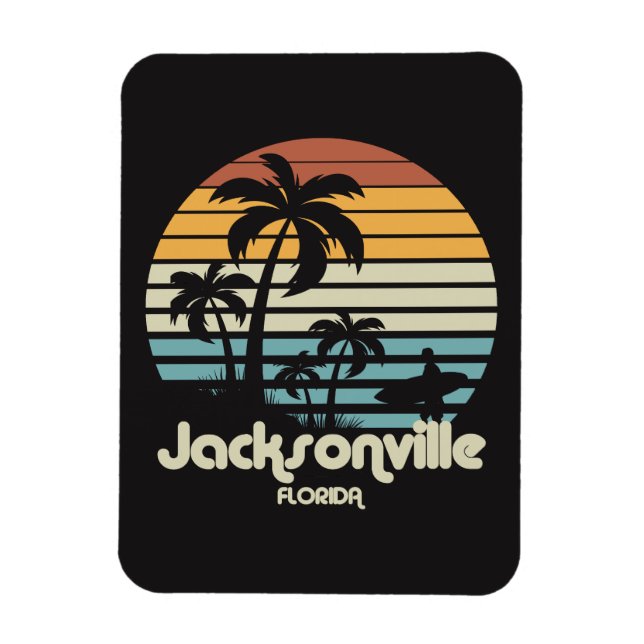 Magnet Flexible Vintage Jacksonville Floride (Vertical)