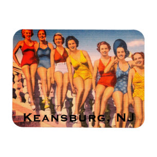 Magnet Flexible Vintage Keansburg, NJ Beach Scene - Jersey Shore