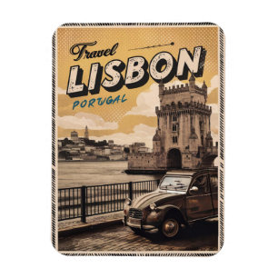 Magnet Flexible Vintage lisbon portugal cadeaux de voyage et souve