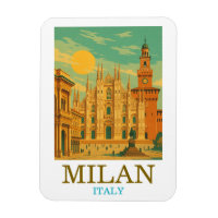 Vintage Milan Italie Travel Retro Imprimer