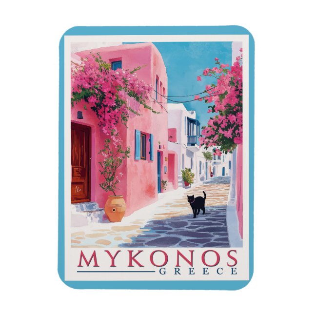 Magnet Flexible Vintage Mykonos, grec (Vertical)