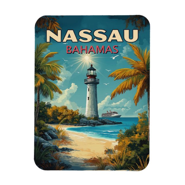 Magnet Flexible Vintage Nassau Bahamas (Vertical)