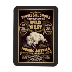 Magnet Flexible Vintage Pawnee Bill Wild West Show