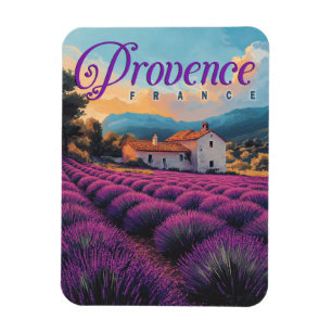 Magnet Flexible Vintage Provence Lavender Champs Voyage