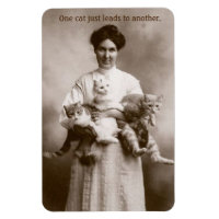 Vintage - Un chat mène juste à un autre,