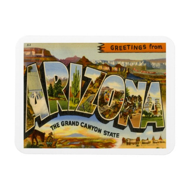 Magnet Flexible Vintage voyage Arizona (Horizontal)