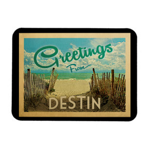 Magnet Flexible Vintage voyage de plage de Destin