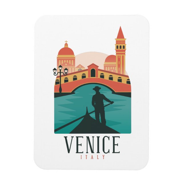 Magnet Flexible Vintage voyage de Venise (Vertical)