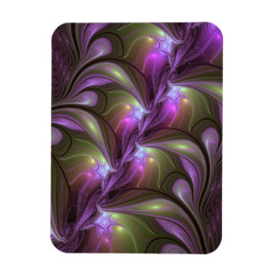 Magnet Flexible Violet Abstrait violet violet kaki fractal