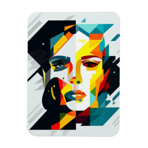 Magnet Flexible visage humain Abstrait