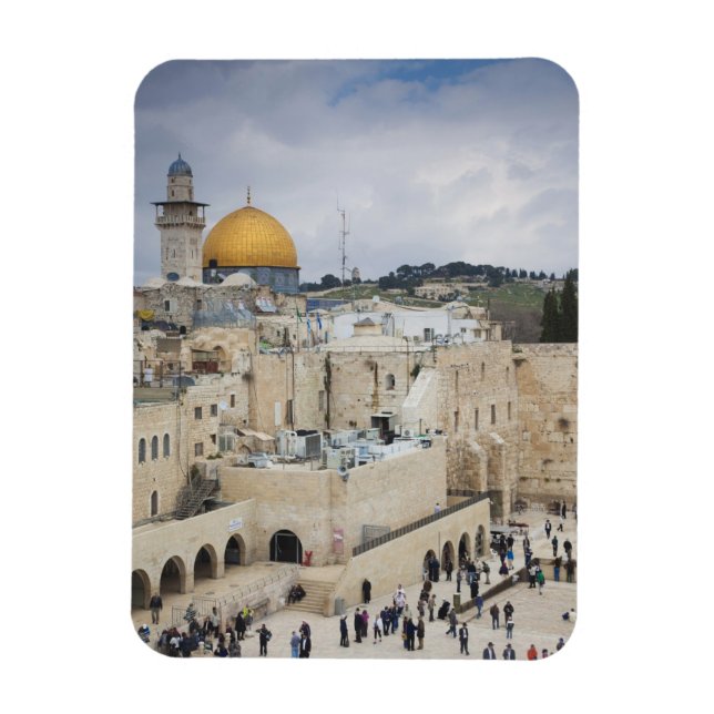 Magnet Flexible Visiteurs, Western Wall Plaza & Dôme du Rocher (Vertical)