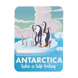 Magnet Flexible Visitez l'affiche de voyage Antarctica Vintage