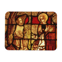 Vitre en verre dépeignant l'Annonciation, G