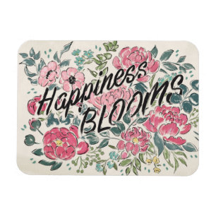 Magnet Flexible Vivez en fleurs de bonheur de la fleur  