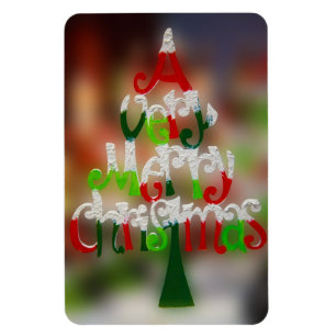 Magnet Flexible Voeux d'arbre de Noël
