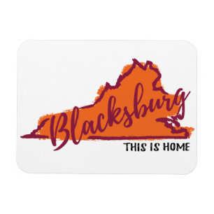 Magnet Flexible Voici l'aimant de Home Blacksburg Virginia Hokie