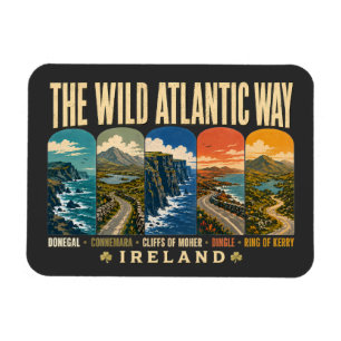Magnet Flexible Voie Atlantique Sauvage Illustration de Monuments 