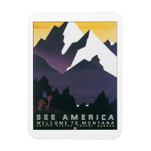 Magnet Flexible Voir l'accueil de ~ de l'Amérique au Montana