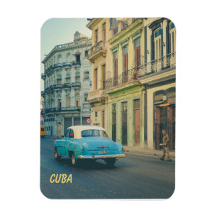 Magnet Flexible Voiture Classique Vintage La Havane Cuba Photograp