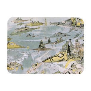 Magnet Flexible Voitures futuristes de science-fiction vintage, ta